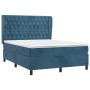 Cama box spring con colchón terciopelo azul oscuro 140x200 cm de vidaXL, Camas y somieres - Ref: Foro24-3129397, Precio: 555,...