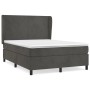 Cama box spring con colchón terciopelo gris oscuro 140x200 cm de vidaXL, Camas y somieres - Ref: Foro24-3129094, Precio: 514,...