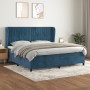 Cama box spring con colchón terciopelo azul oscuro 200x200 cm de vidaXL, Camas y somieres - Ref: Foro24-3129355, Precio: 705,...