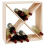 Solid pine wood wine rack 62x25x62 cm by vidaXL, Wine and liquor cabinets - Ref: Foro24-821759, Price: 45,90 €, Discount: %