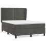 Cama box spring con colchón terciopelo gris oscuro 140x200 cm de vidaXL, Camas y somieres - Ref: Foro24-3129154, Precio: 508,...