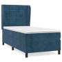 Box spring bed with dark blue velvet mattress 90x190 cm by vidaXL, Beds and slatted bases - Ref: Foro24-3129187, Price: 381,8...