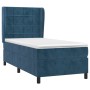 Box spring bed with dark blue velvet mattress 90x190 cm by vidaXL, Beds and slatted bases - Ref: Foro24-3129187, Price: 381,8...