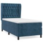 Cama box spring con colchón terciopelo azul oscuro 90x190 cm de vidaXL, Camas y somieres - Ref: Foro24-3129367, Precio: 386,8...