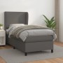 Box spring bed with gray synthetic leather mattress 90x190 cm by vidaXL, Beds and slatted bases - Ref: Foro24-3128887, Price:...