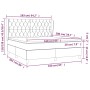 Box spring bed with pink velvet mattress 160x200 cm by vidaXL, Beds and slatted bases - Ref: Foro24-3129404, Price: 590,07 €,...