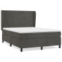 Cama box spring con colchón terciopelo gris oscuro 140x190 cm de vidaXL, Camas y somieres - Ref: Foro24-3129088, Precio: 500,...