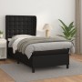 Cama box spring con colchón cuero sintético negro 90x190 cm de vidaXL, Camas y somieres - Ref: Foro24-3129009, Precio: 346,44...