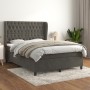 Box spring bed with dark gray velvet mattress 140x190 cm by vidaXL, Beds and slatted bases - Ref: Foro24-3129388, Price: 565,...