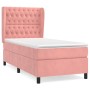 Box spring bed with pink velvet mattress 90x200 cm by vidaXL, Beds and slatted bases - Ref: Foro24-3129374, Price: 385,02 €, ...