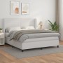 Box spring bed with white synthetic leather mattress 180x200 cm by vidaXL, Beds and slatted bases - Ref: Foro24-3128926, Pric...