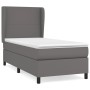 Cama box spring con colchón cuero sintético gris 100x200 cm de vidaXL, Camas y somieres - Ref: Foro24-3128899, Precio: 373,35...