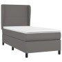 Cama box spring con colchón cuero sintético gris 100x200 cm de vidaXL, Camas y somieres - Ref: Foro24-3128899, Precio: 373,35...