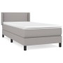 Box spring bed with light gray fabric mattress 90x200 cm by vidaXL, Beds and slatted bases - Ref: Foro24-3129601, Price: 307,...