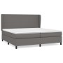 Box spring bed with gray synthetic leather mattress 200x200 cm by vidaXL, Beds and slatted bases - Ref: Foro24-3128935, Price...