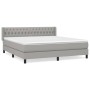 Cama box spring con colchón tela gris claro 180x200 cm de vidaXL, Camas y somieres - Ref: Foro24-3129969, Precio: 560,97 €, D...