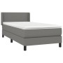 Cama box spring con colchón tela gris oscuro 100x200 cm de vidaXL, Camas y somieres - Ref: Foro24-3129530, Precio: 315,99 €, ...