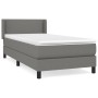 Cama box spring con colchón tela gris oscuro 100x200 cm de vidaXL, Camas y somieres - Ref: Foro24-3129610, Precio: 311,22 €, ...