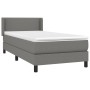 Cama box spring con colchón tela gris oscuro 100x200 cm de vidaXL, Camas y somieres - Ref: Foro24-3129610, Precio: 311,22 €, ...