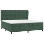 Box spring bed with dark green velvet mattress 200x200 cm by vidaXL, Beds and slatted bases - Ref: Foro24-3129414, Price: 739...