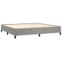 Box spring bed with light gray velvet mattress 200x200 cm by vidaXL, Beds and slatted bases - Ref: Foro24-3129411, Price: 687...