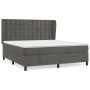 Cama box spring con colchón terciopelo gris oscuro 160x200 cm de vidaXL, Camas y somieres - Ref: Foro24-3129460, Precio: 575,...