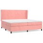 Cama box spring con colchón terciopelo rosa 200x200 cm de vidaXL, Camas y somieres - Ref: Foro24-3129116, Precio: 657,57 €, D...