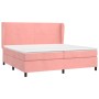 Cama box spring con colchón terciopelo rosa 200x200 cm de vidaXL, Camas y somieres - Ref: Foro24-3129116, Precio: 657,57 €, D...