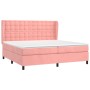 Cama box spring con colchón terciopelo rosa 200x200 cm de vidaXL, Camas y somieres - Ref: Foro24-3129476, Precio: 663,90 €, D...