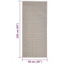 Sisal-Kratzmatte Sandfarbe 66x150 cm von vidaXL, Katzenmöbelzubehör - Ref: Foro24-3203464, Preis: 56,02 €, Rabatt: %