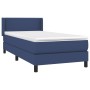 Box spring bed with blue fabric mattress 90x200 cm by vidaXL, Beds and slatted bases - Ref: Foro24-3129607, Price: 298,07 €, ...