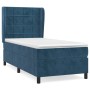 Box spring bed with dark blue velvet mattress 90x200 cm by vidaXL, Beds and slatted bases - Ref: Foro24-3129193, Price: 360,6...