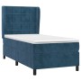 Cama box spring con colchón terciopelo azul oscuro 90x200 cm de vidaXL, Camas y somieres - Ref: Foro24-3129193, Precio: 360,3...