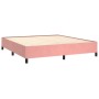 Box spring bed with pink velvet mattress 180x200 cm by vidaXL, Beds and slatted bases - Ref: Foro24-3129350, Price: 594,10 €,...