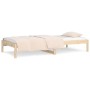 Solid pine wood sofa bed 90x190 cm by vidaXL, Beds and slatted bases - Ref: Foro24-832668, Price: 78,26 €, Discount: %