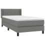 Cama box spring con colchón tela gris oscuro 90x200 cm de vidaXL, Camas y somieres - Ref: Foro24-3129842, Precio: 306,08 €, D...