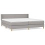 Box spring bed with light gray fabric mattress 200x200 cm by vidaXL, Beds and slatted bases - Ref: Foro24-3130137, Price: 575...