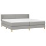 Box spring bed with light gray fabric mattress 200x200 cm by vidaXL, Beds and slatted bases - Ref: Foro24-3130137, Price: 575...