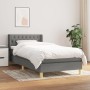 Cama box spring con colchón tela gris oscuro 100x200 cm de vidaXL, Camas y somieres - Ref: Foro24-3130490, Precio: 320,30 €, ...