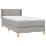 Box spring bed with light gray fabric mattress 90x200 cm by vidaXL, Beds and slatted bases - Ref: Foro24-3130161, Price: 309,...