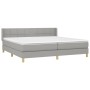 Box spring bed with light gray fabric mattress 200x200 cm by vidaXL, Beds and slatted bases - Ref: Foro24-3130297, Price: 586...