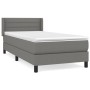 Cama box spring con colchón tela gris oscuro 100x200 cm de vidaXL, Camas y somieres - Ref: Foro24-3129770, Precio: 310,99 €, ...