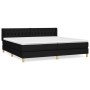 Box spring bed with black fabric mattress 200x200 cm by vidaXL, Beds and slatted bases - Ref: Foro24-3130539, Price: 546,42 €...