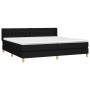 Box spring bed with black fabric mattress 200x200 cm by vidaXL, Beds and slatted bases - Ref: Foro24-3130539, Price: 546,42 €...