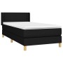 Cama box spring con colchón tela negro 90x200 cm de vidaXL, Camas y somieres - Ref: Foro24-3130163, Precio: 278,08 €, Descuen...