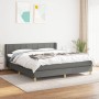 Cama box spring con colchón tela gris oscuro 160x200 cm de vidaXL, Camas y somieres - Ref: Foro24-3130282, Precio: 478,58 €, ...