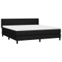 Box spring bed with black fabric mattress 160x200 cm by vidaXL, Beds and slatted bases - Ref: Foro24-3129723, Price: 503,99 €...