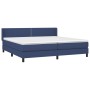 Box spring bed with blue fabric mattress 200x200 cm by vidaXL, Beds and slatted bases - Ref: Foro24-3129663, Price: 592,07 €,...