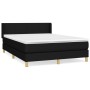 Cama box spring con colchón tela negro 140x200 cm de vidaXL, Camas y somieres - Ref: Foro24-3130115, Precio: 398,28 €, Descue...