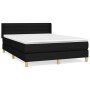 Cama box spring con colchón tela negro 140x200 cm de vidaXL, Camas y somieres - Ref: Foro24-3130355, Precio: 398,99 €, Descue...